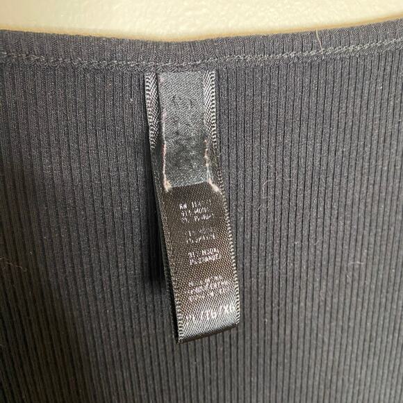 SKIMS Onyx Black Soft Lounge Ribbed Long Sleeve Maxi Dress Size XL - Picture 5 of 8